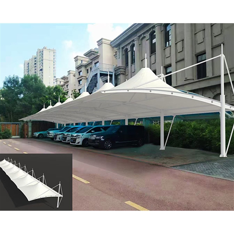 帽頂式膜結(jié)構(gòu)停車棚